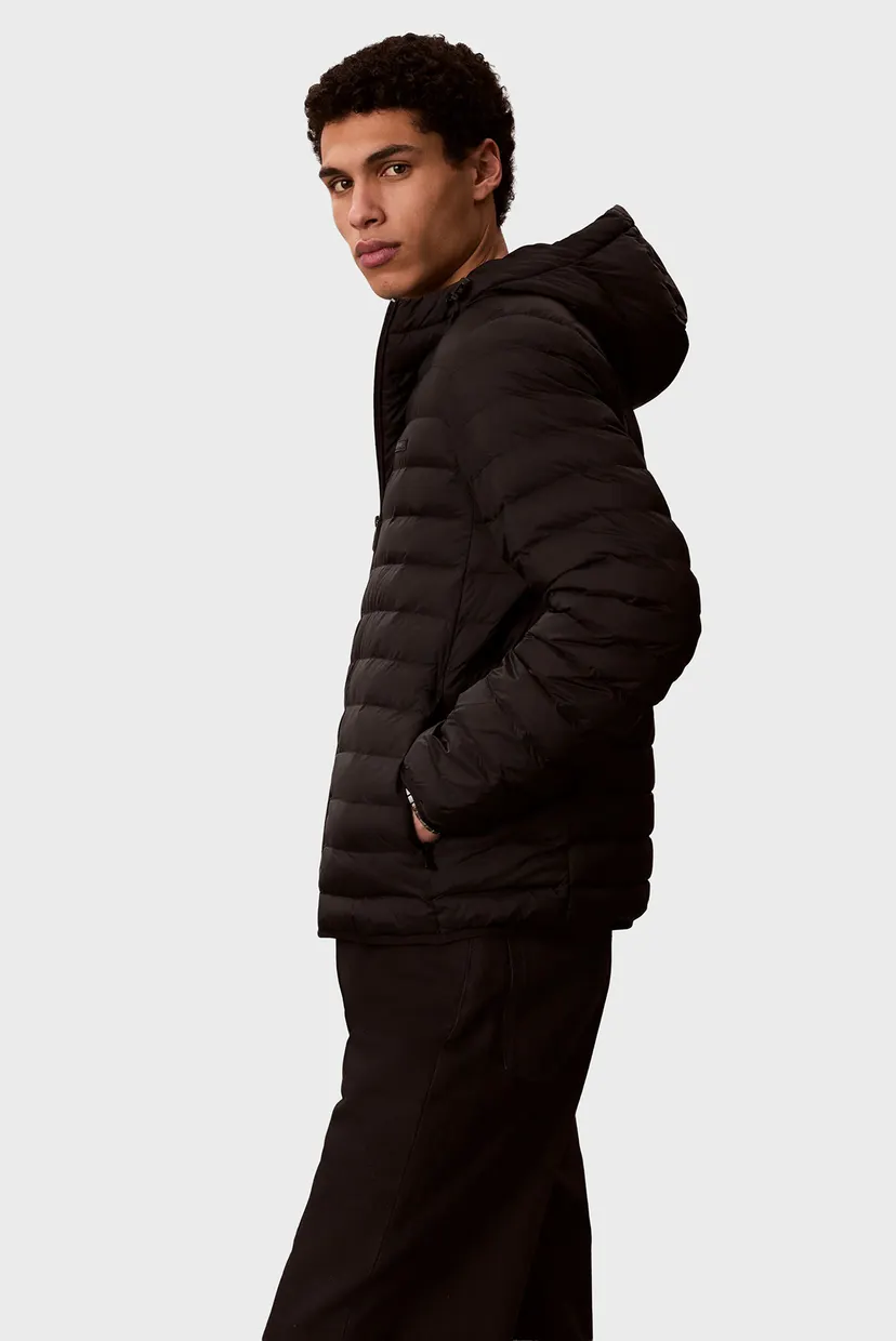Geaca demi-sezon/LS HOODED NYLON CHANNELED PUFFER 3