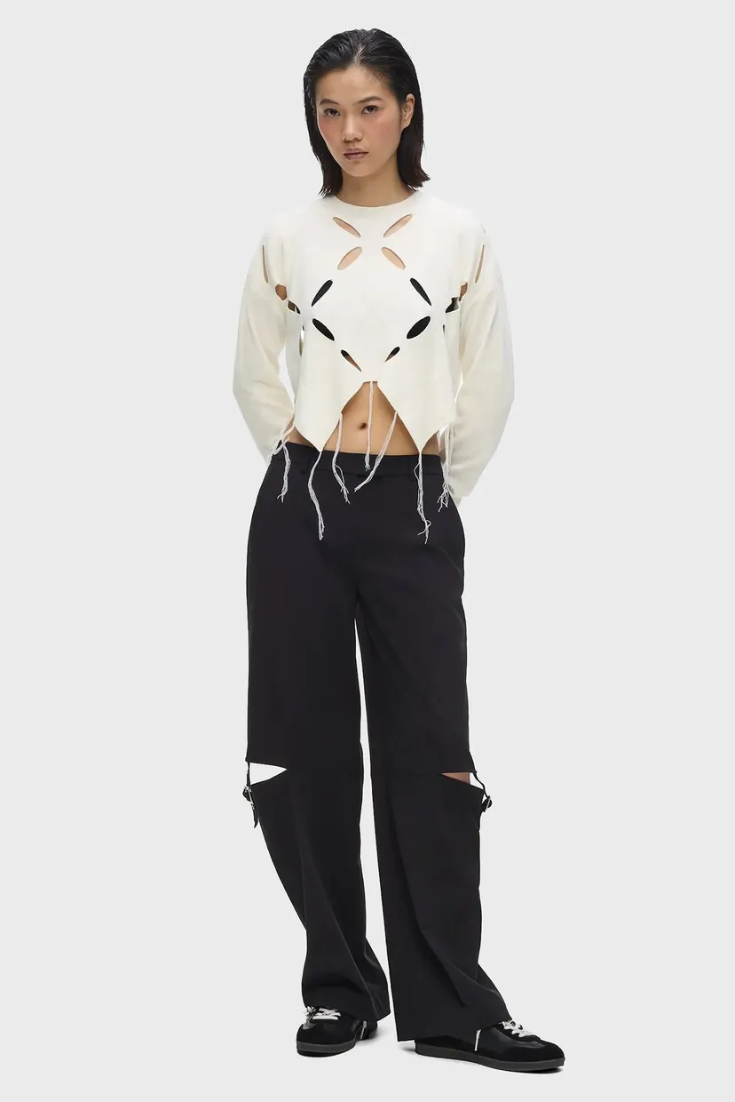 Pulover/klj knitted argyle top 4