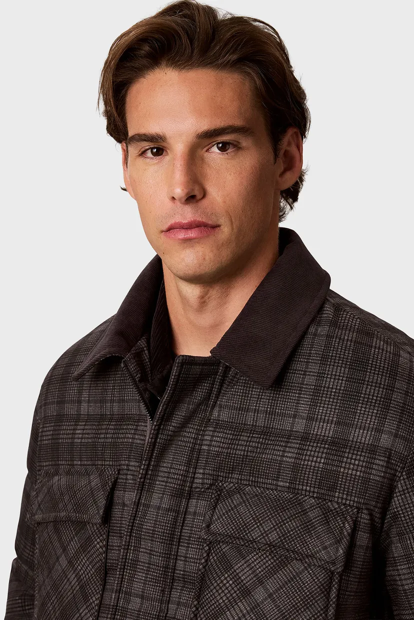 Куртка демисезонная/LS PRINTED PLAID PUFFER JKT 5