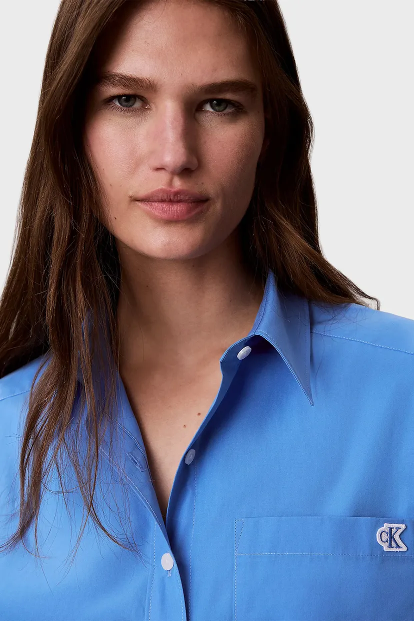 Cămaşă/COTTON POPLIN CROPPED SHIRT 4