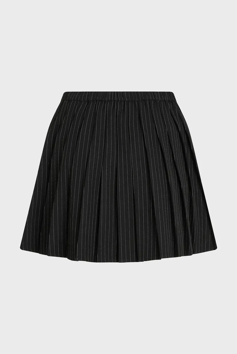Юбка/klj pinstripe pleated skirt 6