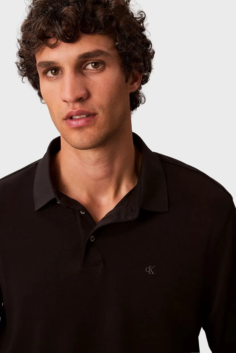 Поло с длинным рукавом/LS SUPIMA COTTON SOLID POLO 4