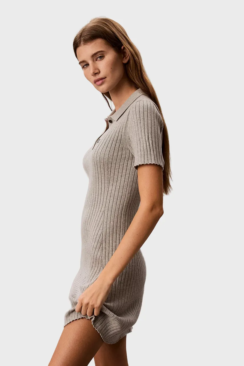 Платье/COTTON RIB MINI FLARE DRESS 3