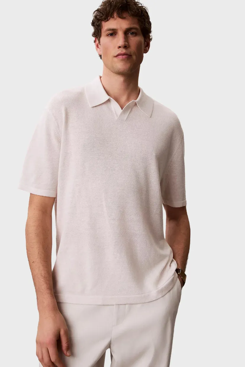 Polo/SS LINEN BLND JOHNNY SWTR 12GG 6