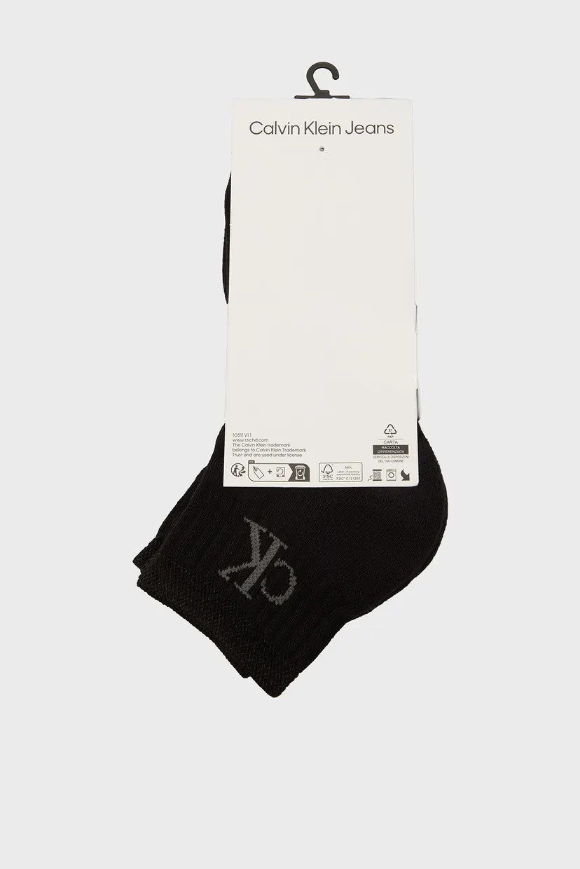 Șosete/CKJ WOMEN QUARTER 2P GLOSSY RIB 3