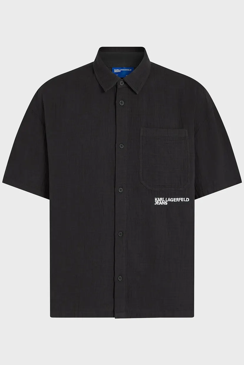 Cămașă cu mâneci scurte/KLJ SS CRINKLED SHIRT 5