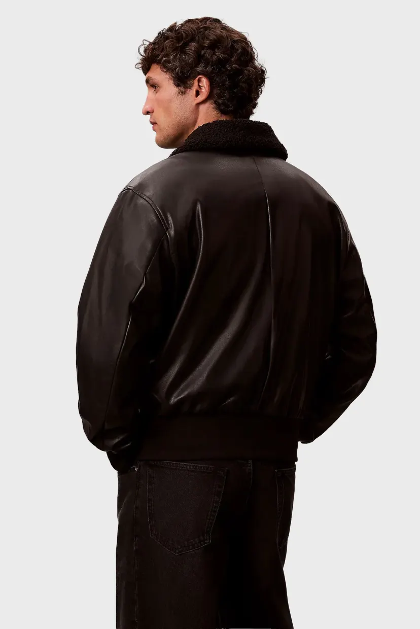 Куртка джинсовая/LS FAUX LEATHER SHERPA COLLAR BO 3
