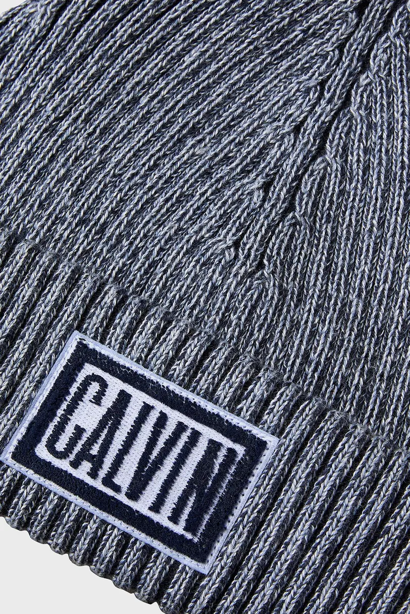 Шапка/CALVIN PATCH PLAITED RIB DOCKER 3