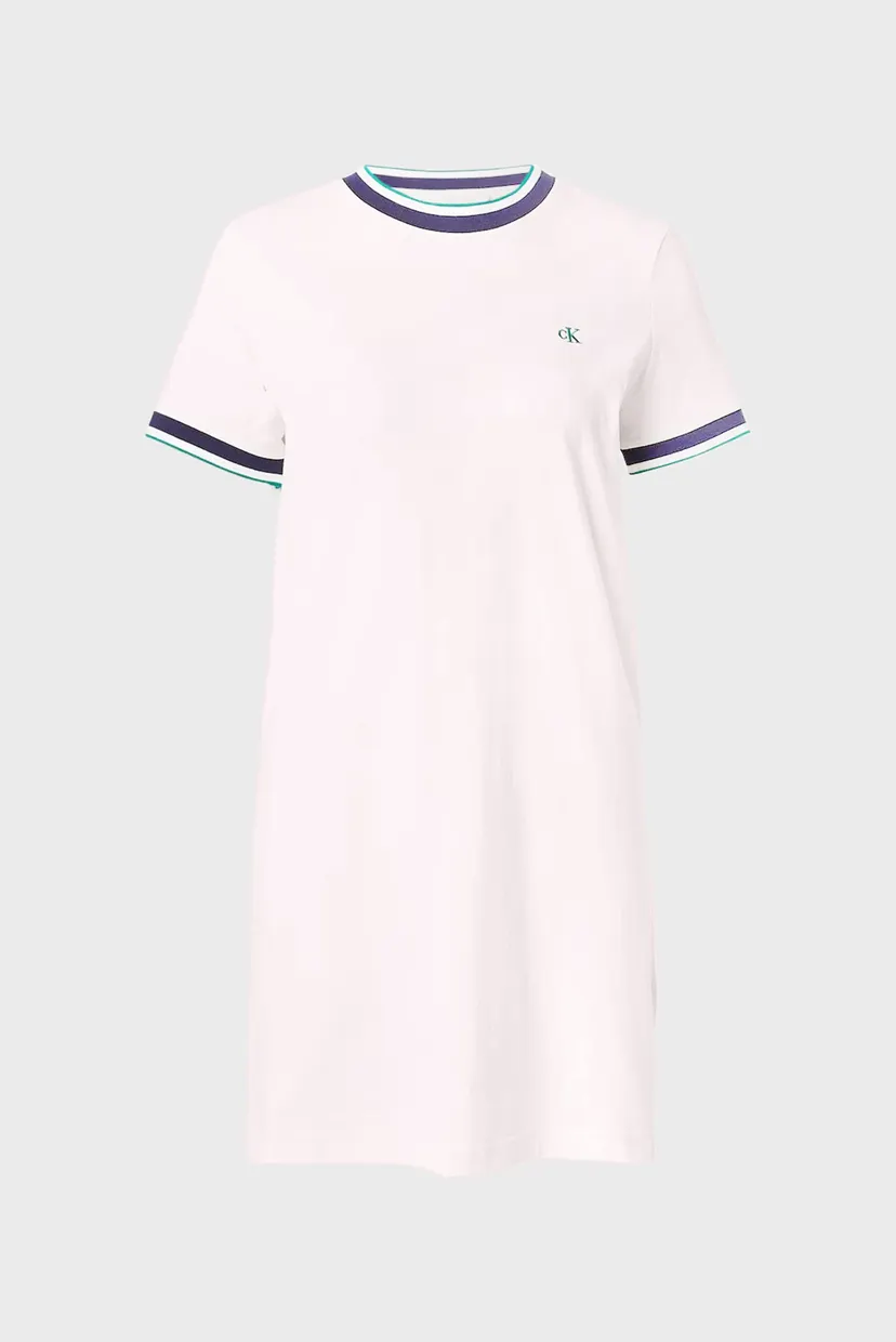 Платье/SS CTN MONOGRAM STRIPE TRIM MINI 7
