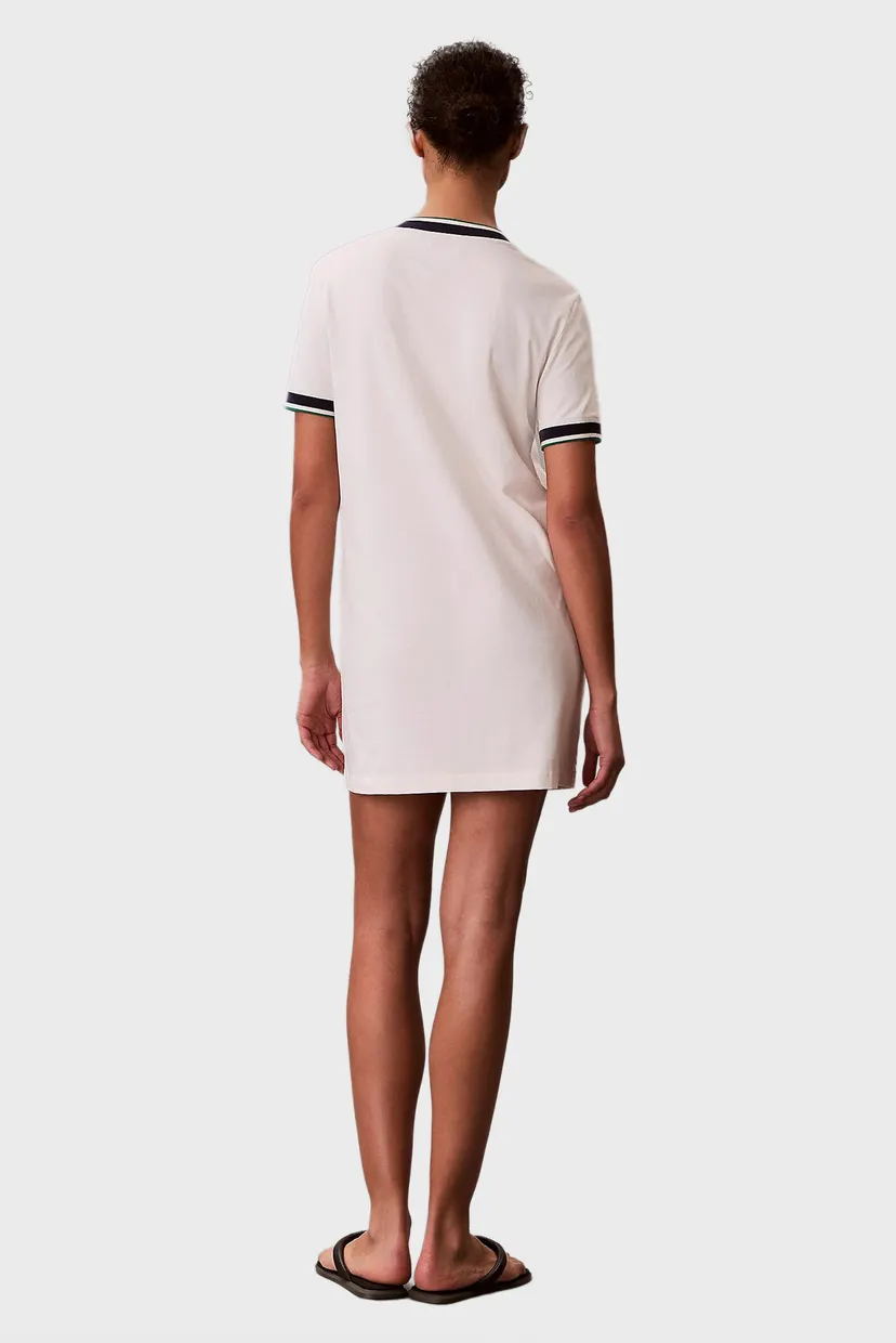 Платье/SS CTN MONOGRAM STRIPE TRIM MINI 4