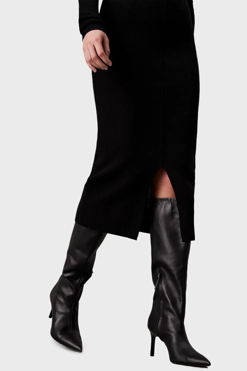 Rochie/SOFT RIB V-NECK MIDI DRESS 4