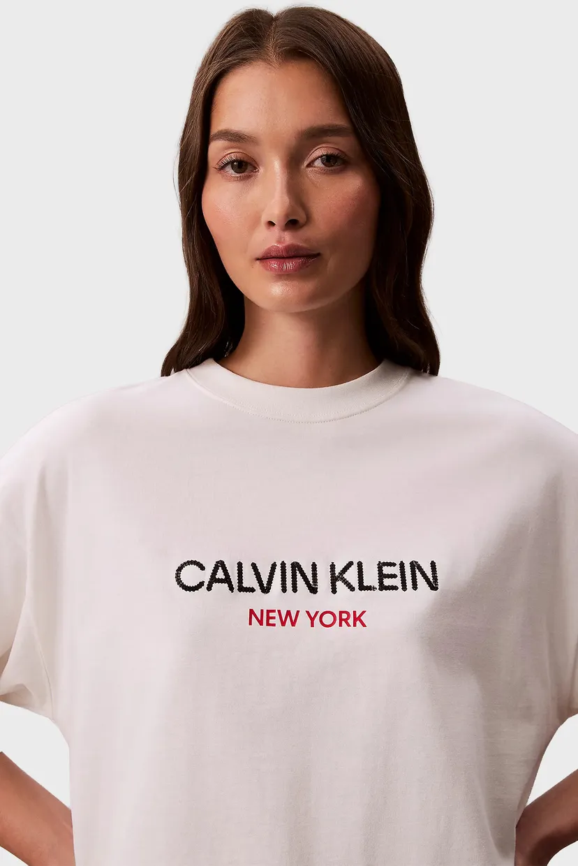 Футболка/SS RELAXED SEQUIN LOGO TEE 5