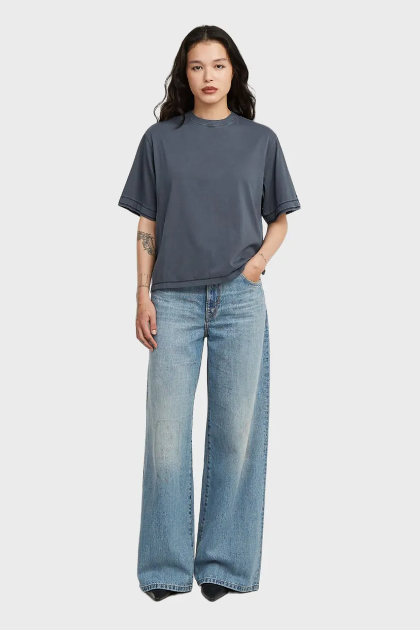Tricou/Woven mix washed relaxed r t wmn 3