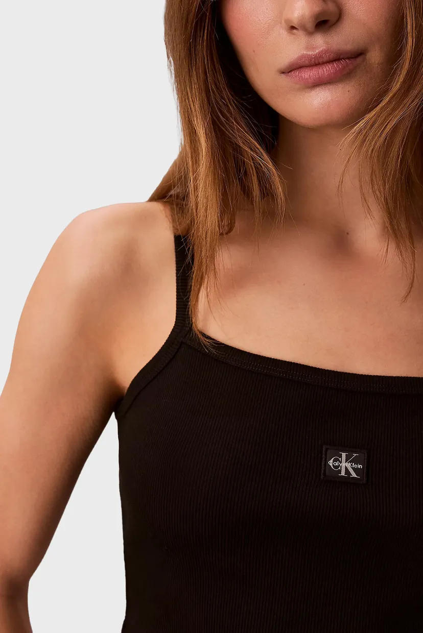 Top/WOVEN LABEL 2X2 BABY RIB CROPPED 5