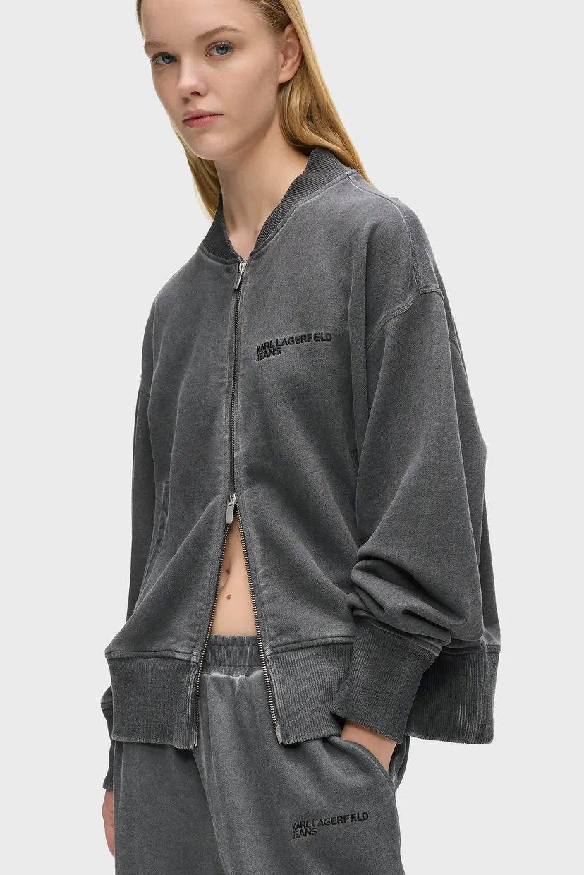 Raglan/KLJ RELAXED WASHED ZIP BOMBER 4
