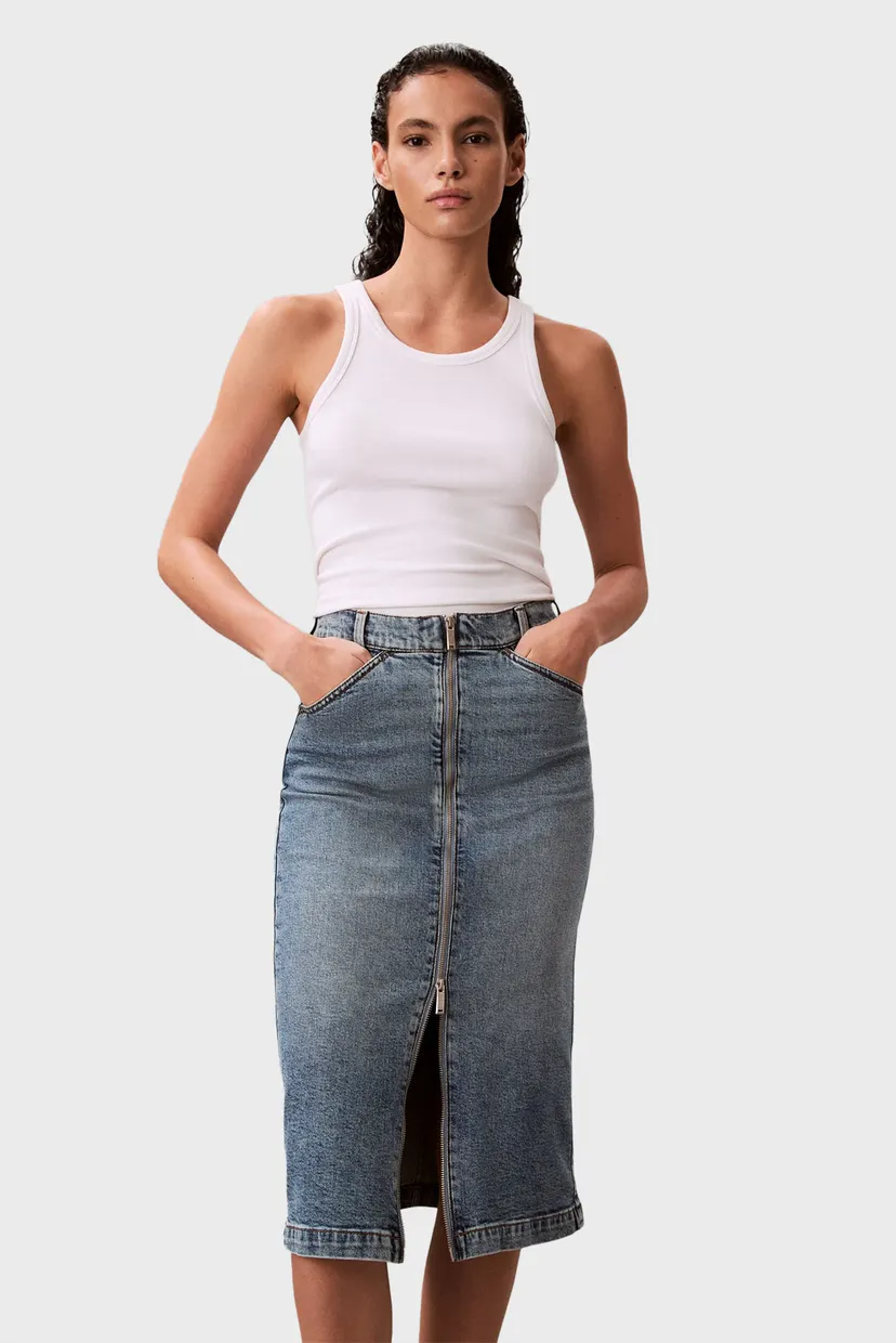 Fusta/DENIM ZIP FRONT SKIRT VINTAGE RO 5