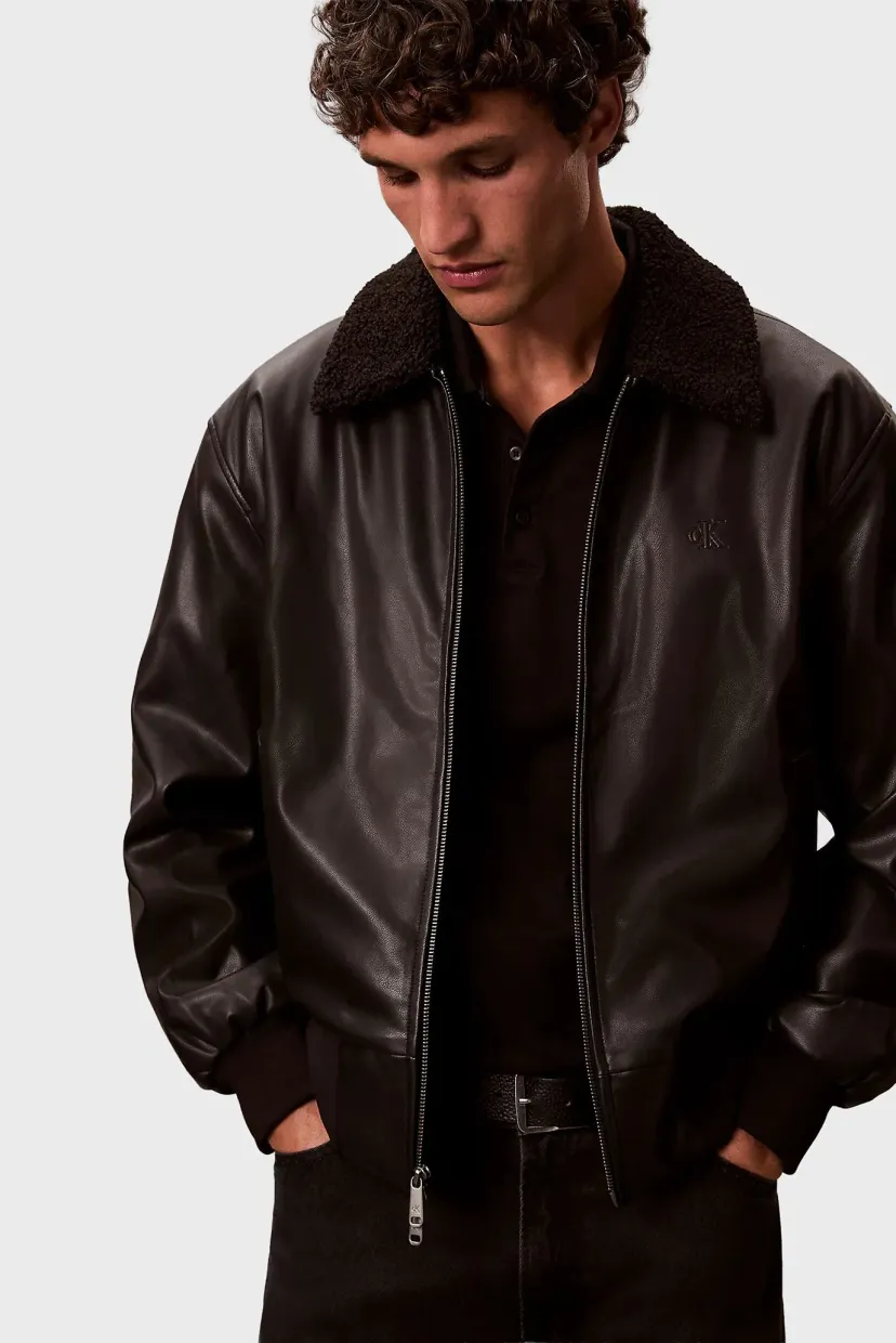 Куртка джинсовая/LS FAUX LEATHER SHERPA COLLAR BO 5