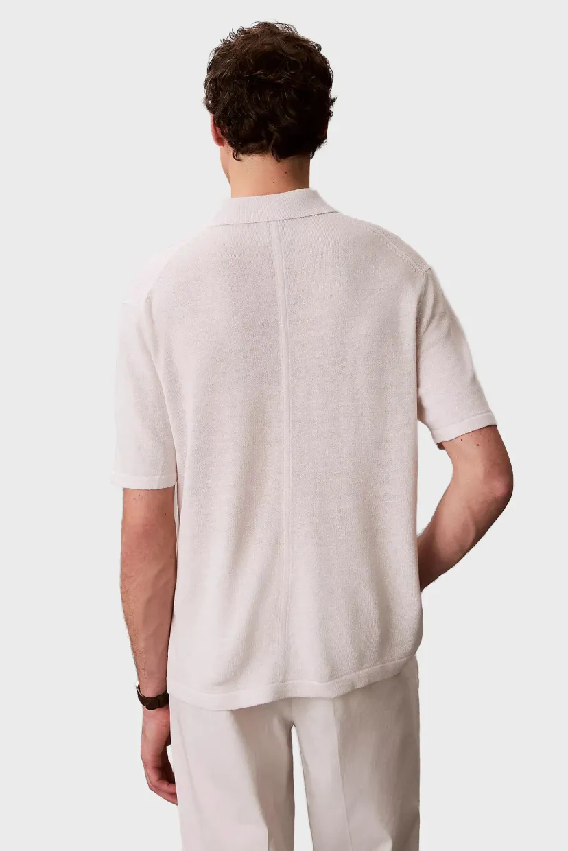 Polo/SS LINEN BLND JOHNNY SWTR 12GG 3