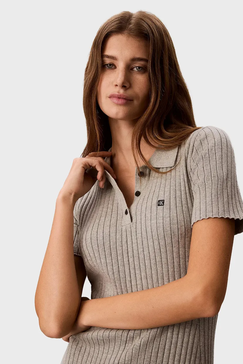 Платье/COTTON RIB MINI FLARE DRESS 6