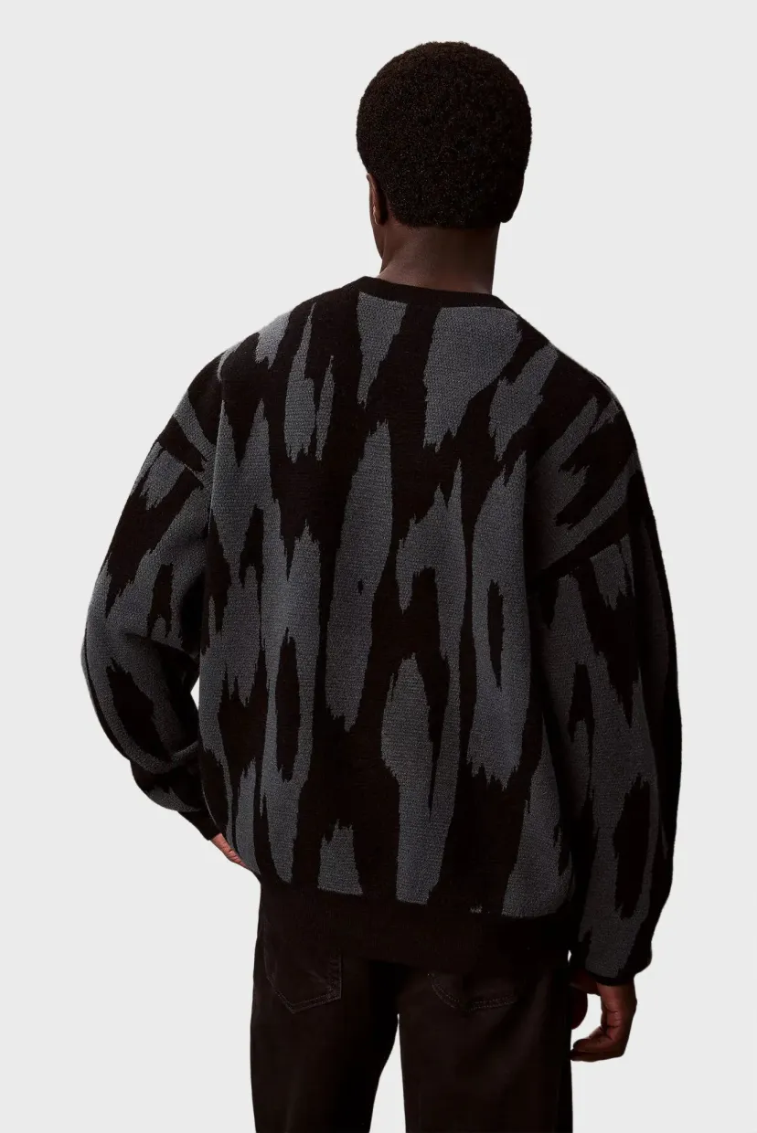 Свитер/LS ABSTRACT JACQUARD CRWNK SWTR 3