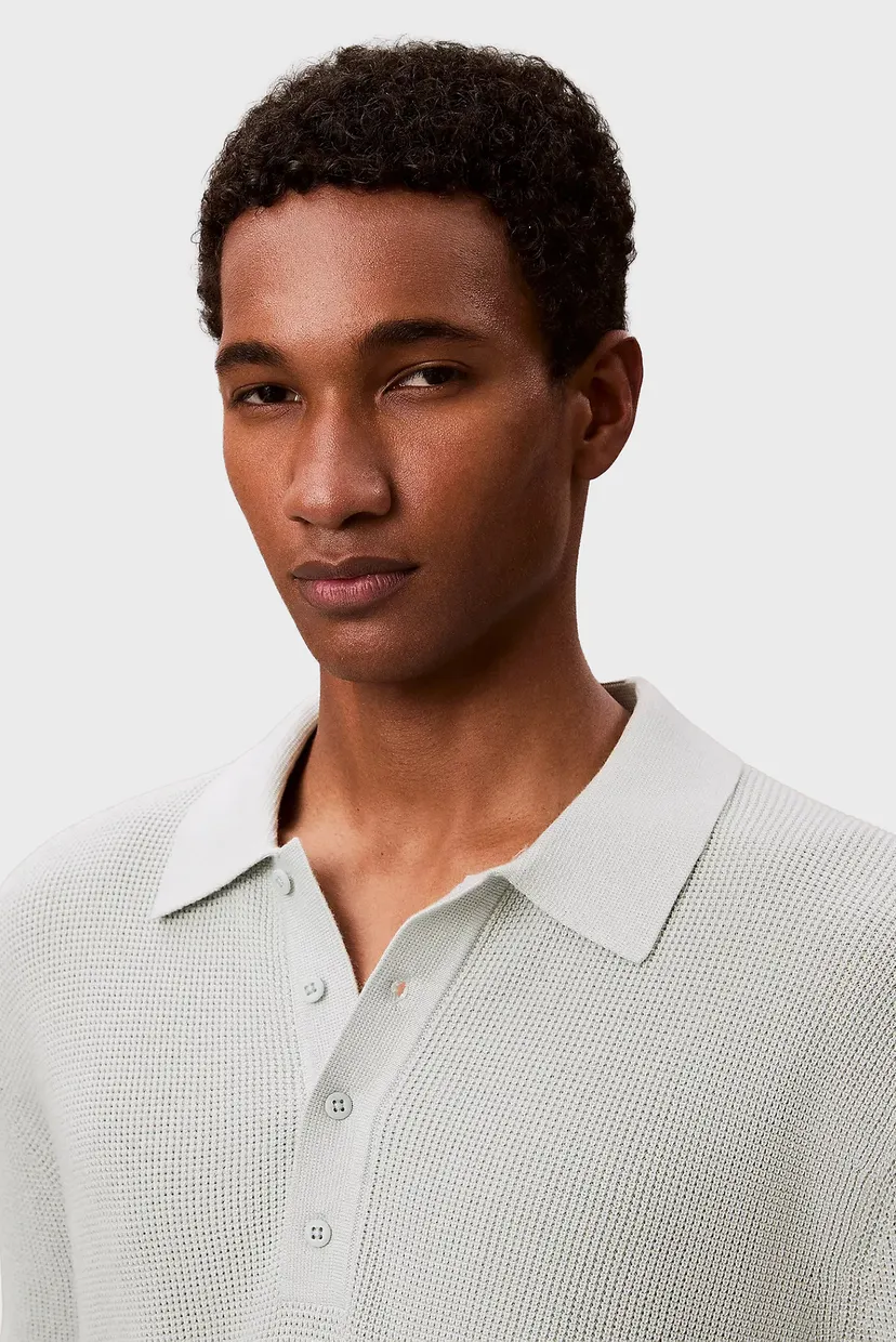 Polo/SS COTTON WAFFLE POLO COLLARSWTR 4