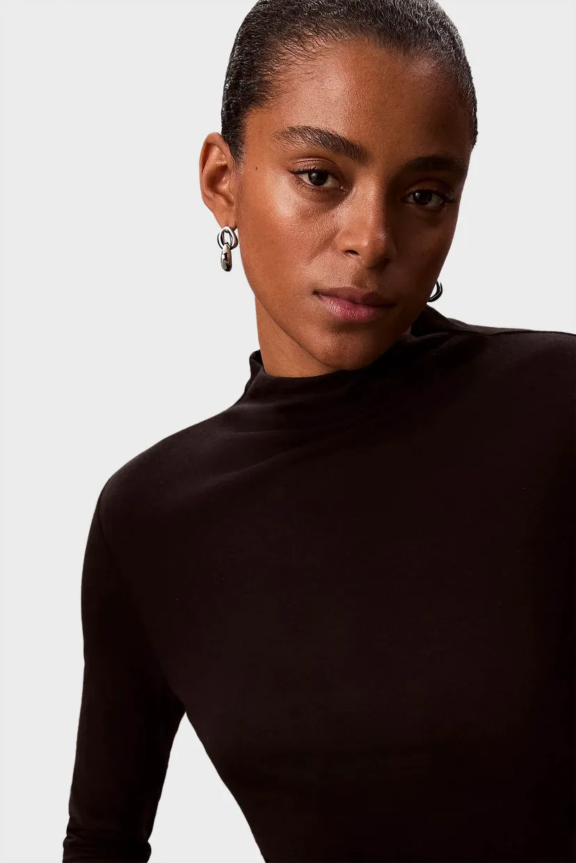 Гольф/LS WOOL TENCEL MOCK NK TOP 4