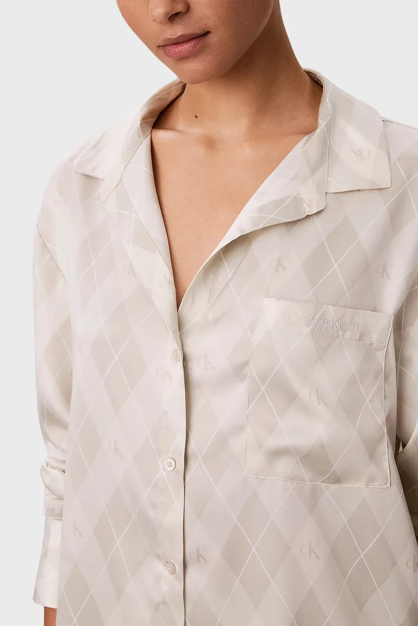 Ночная рубашка/SATIN LS BUTTON DOWN 5