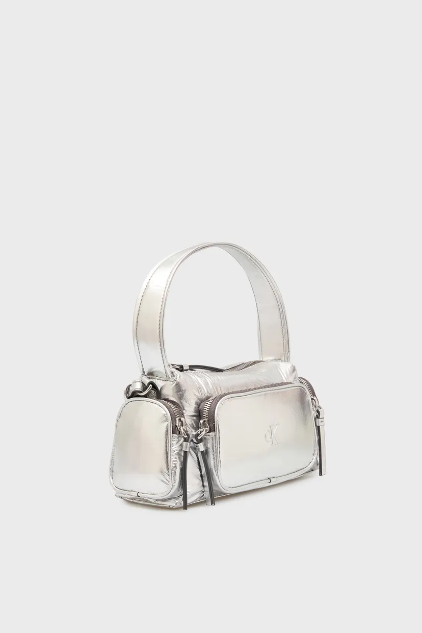 Сумка/POCKET SILVER NYLON SMALL BAG 3