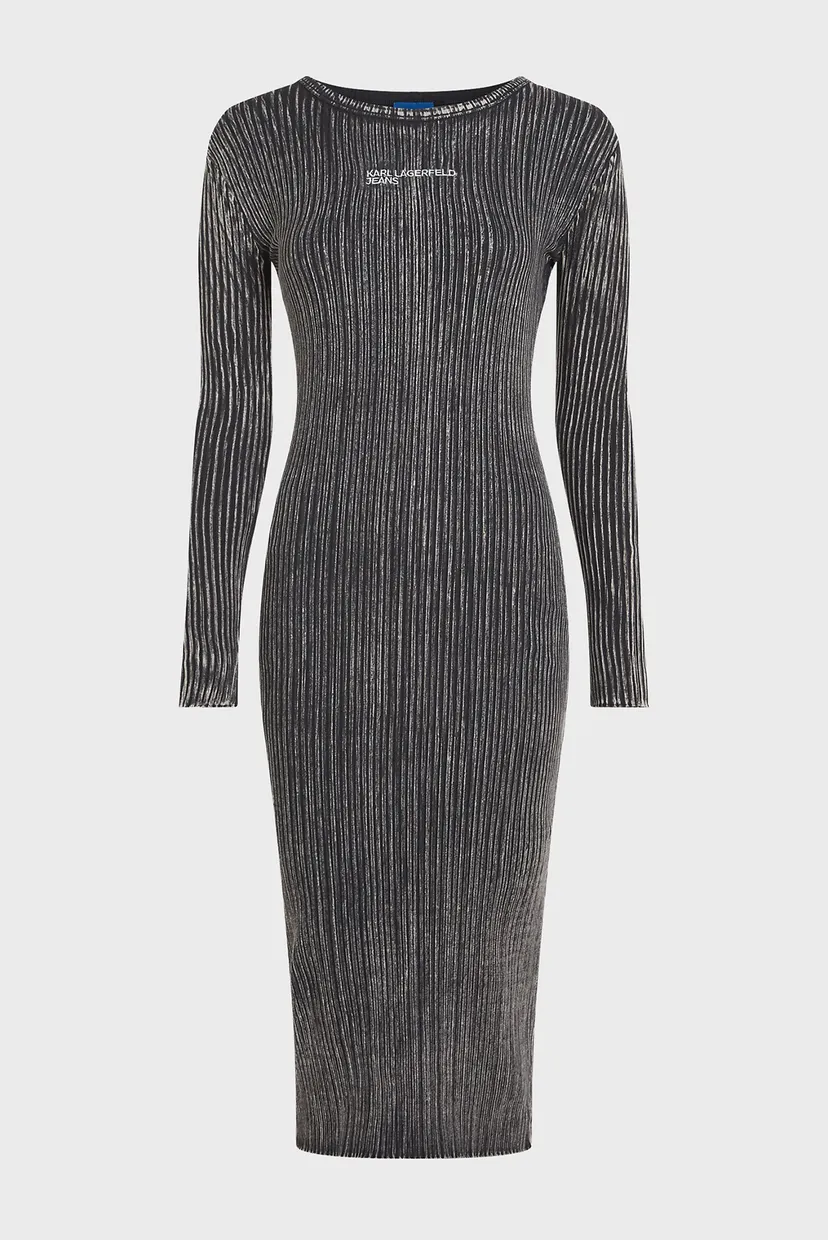 Платье/KLJ LS RIBBED DRESS 5