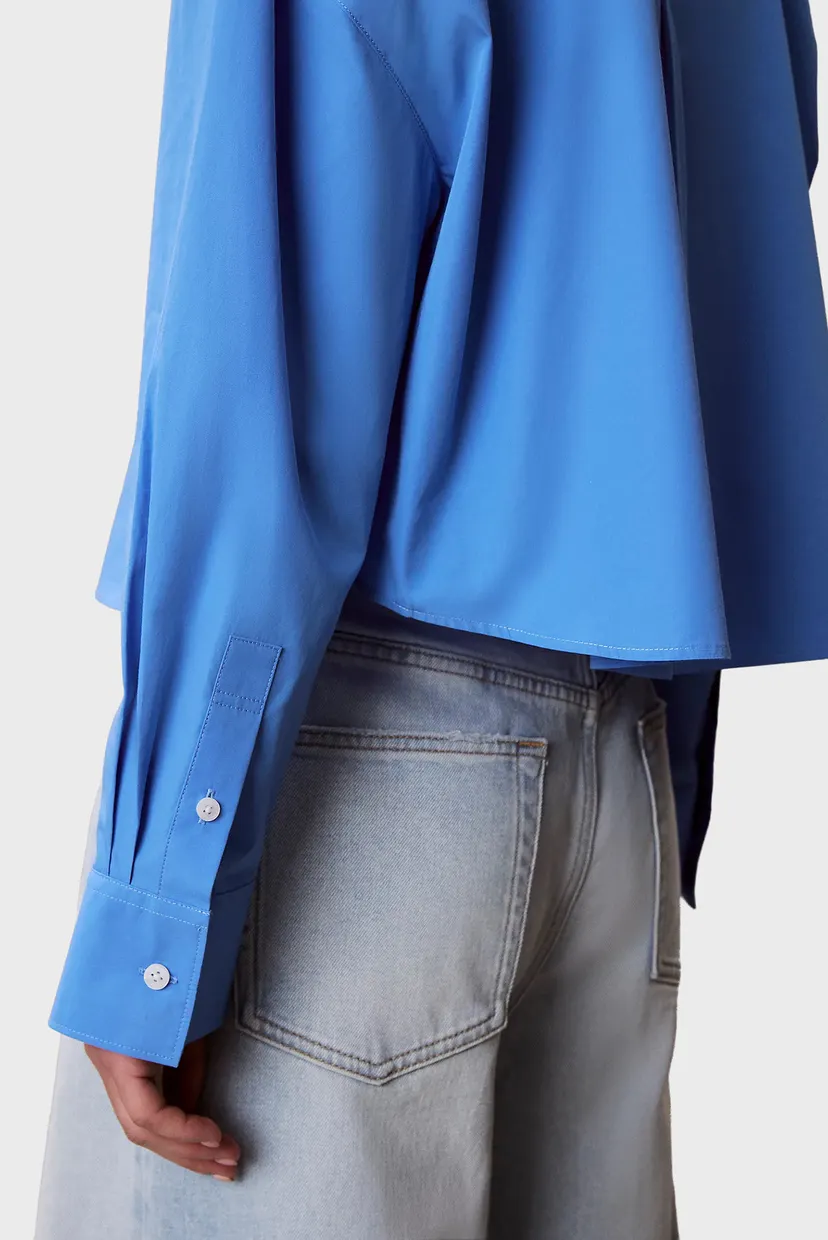 Cămaşă/COTTON POPLIN CROPPED SHIRT 5