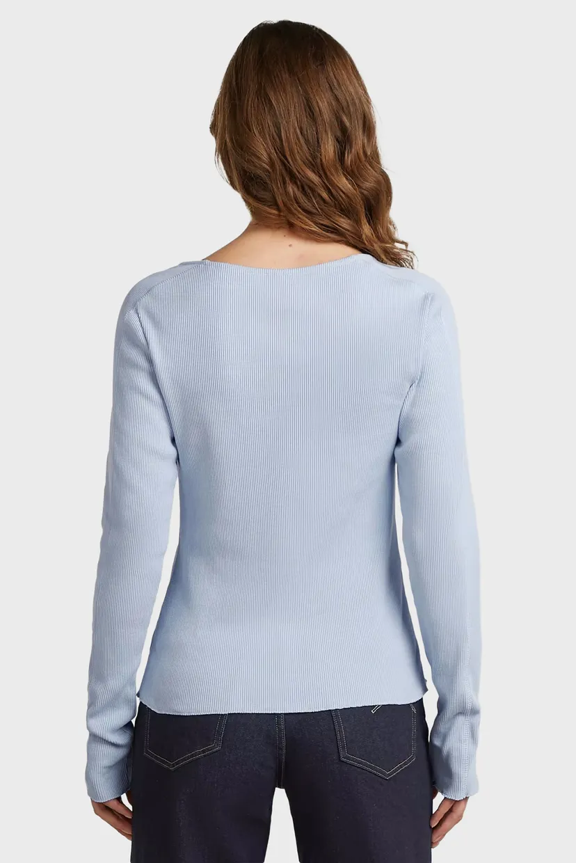 Лонгслив/Slim henley r t l/s wmn 3