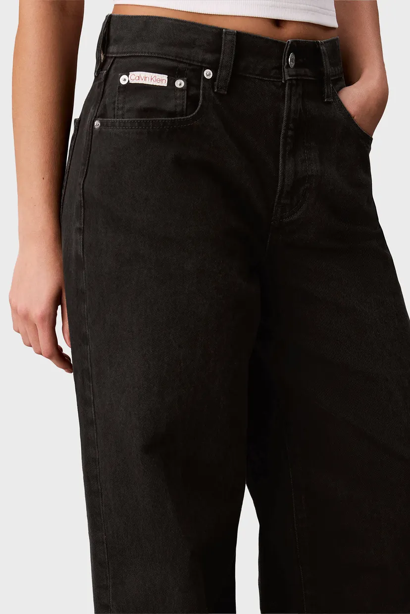 Джинсы/THE WIDE LEG WORN BLACK 4