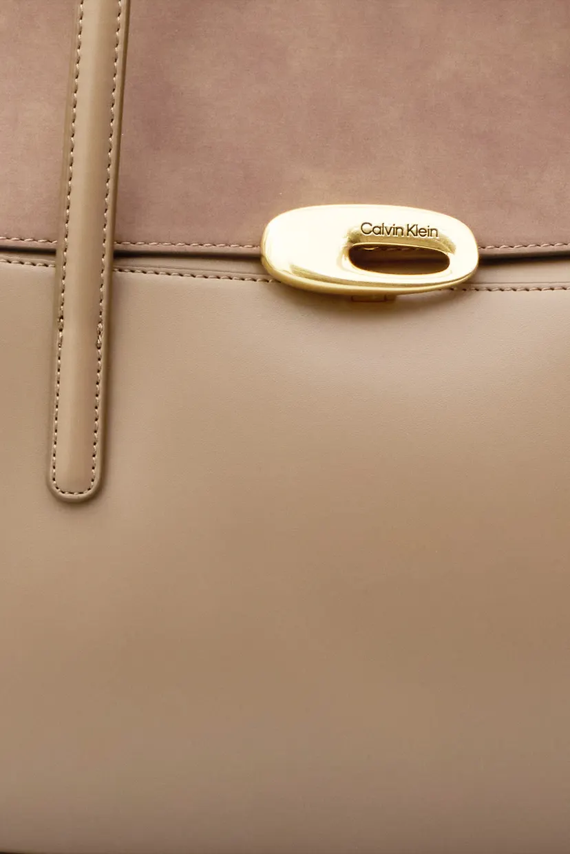 Geanta/HARDWARE BRUSHED FLAP TOTE BAG 7
