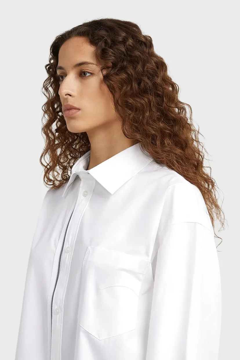 Рубашка/Oversized zip poplin l/s shirt wmn 5