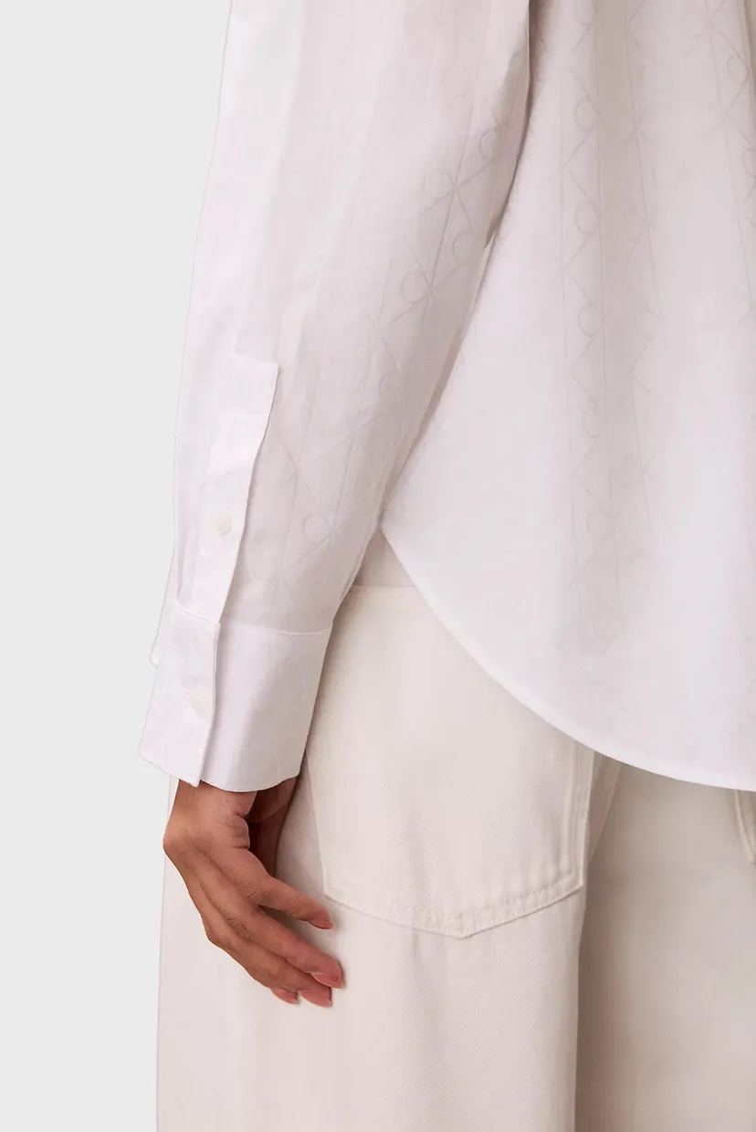 Рубашка/COTTON POPLIN JACQUARD RELAXED S 5