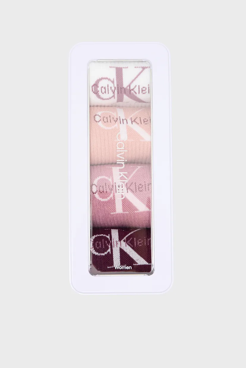 Un set de șosete/CK WOMEN SOCK 4P GIFTBOX MONOL 4