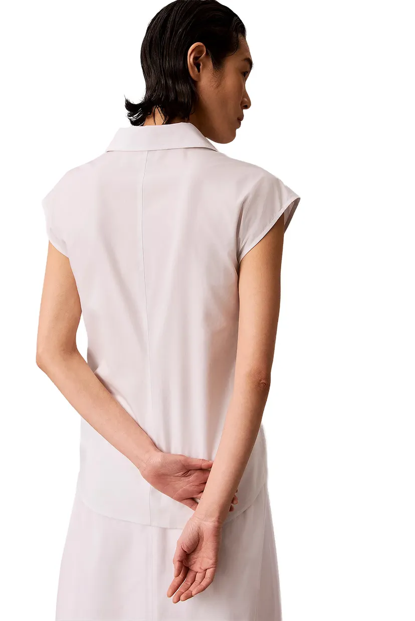 Топ/COTTON POPLIN SL TIE SHIRT 3