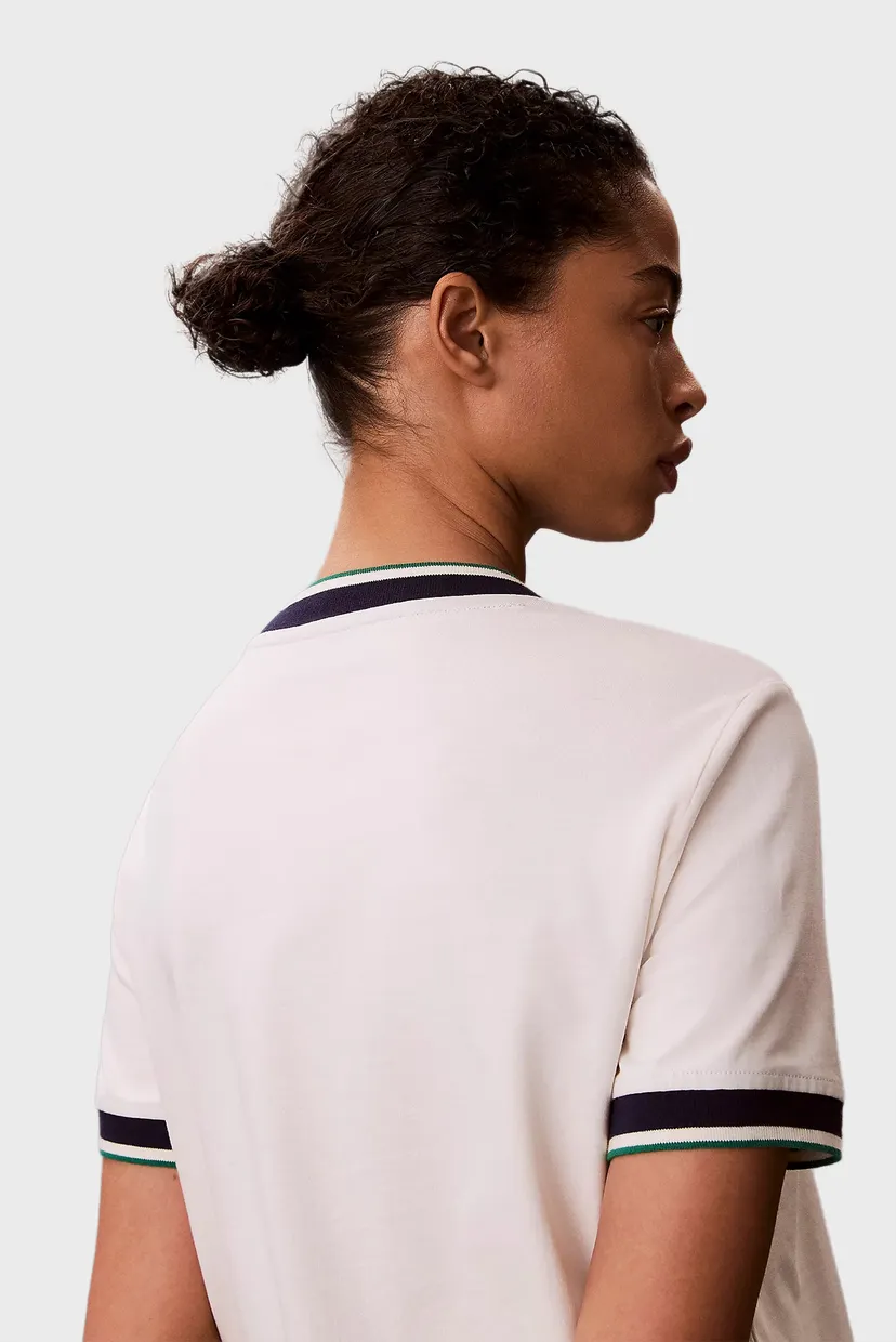 Платье/SS CTN MONOGRAM STRIPE TRIM MINI 6