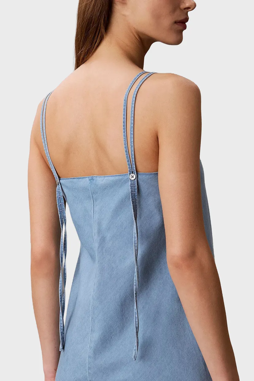 Rochie/BIAS CUT DENIM SOFT DRESS LIGHTW 5