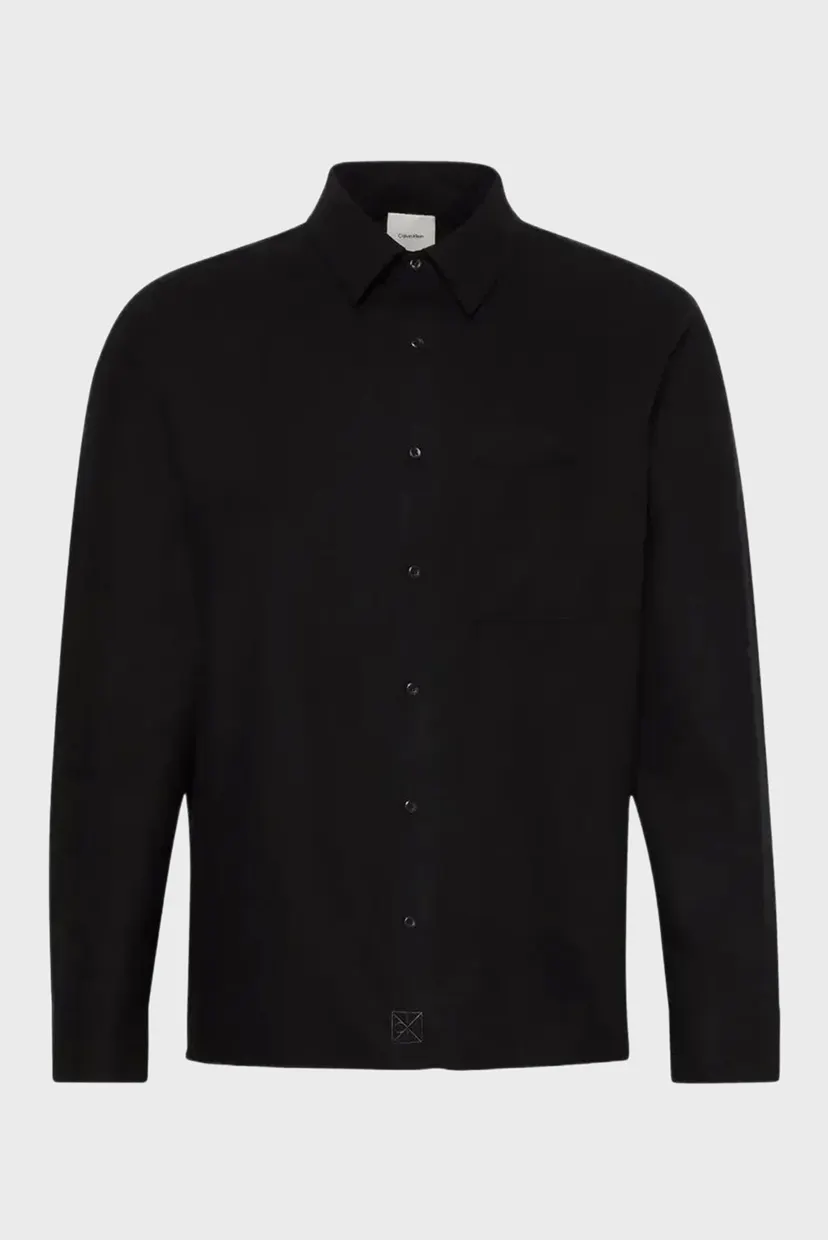 Рубашка/LS SOLID SILK WOOL EASY SHIRT 6
