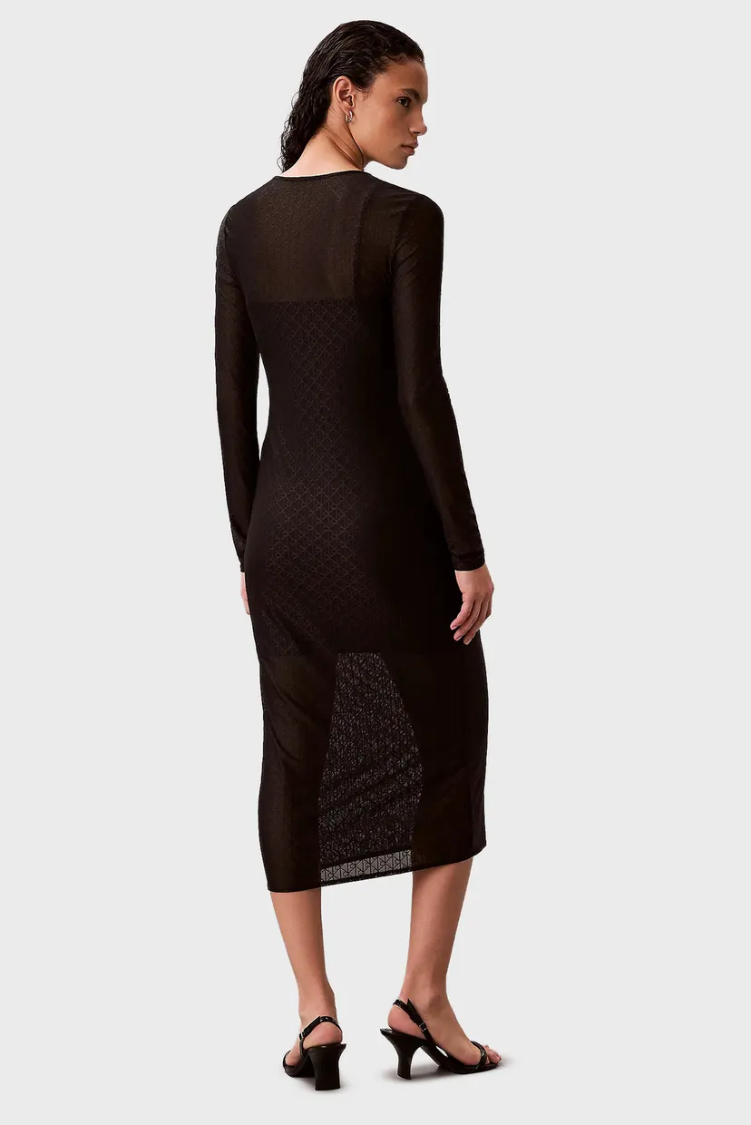 Платье/LS AOP LACE MAXI DRESS 4