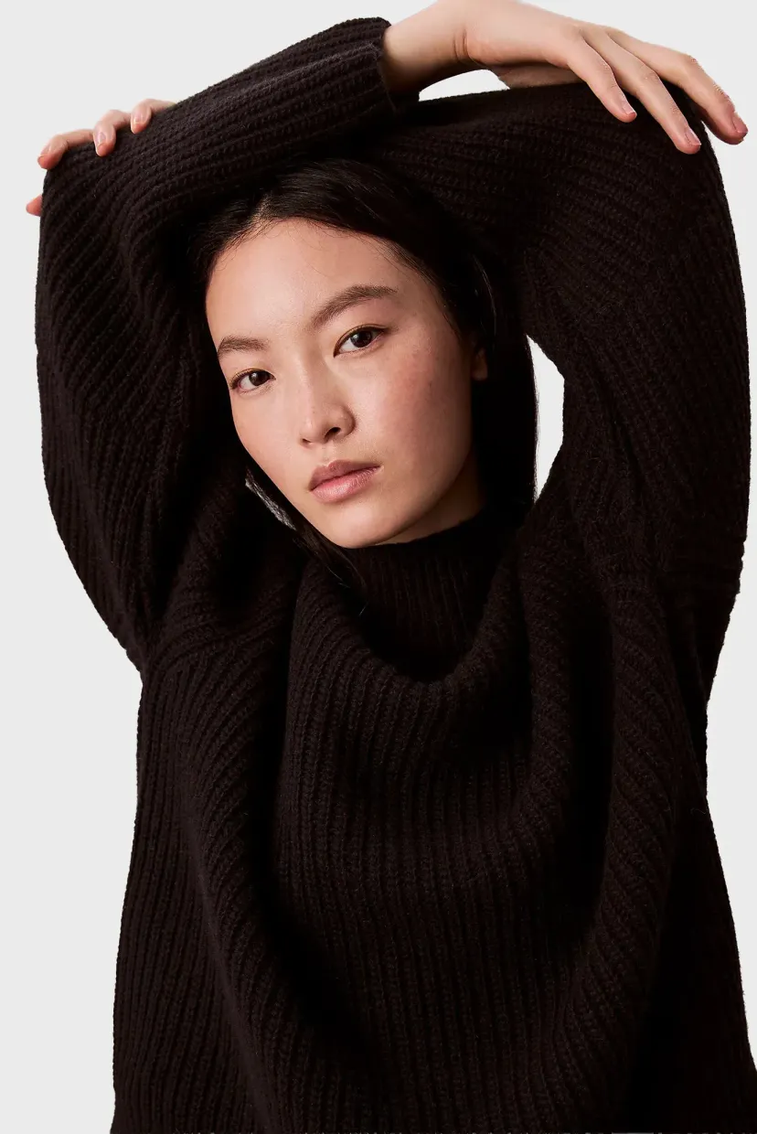 Гольф/Chunky Wool Blend T Neck Sweater 5