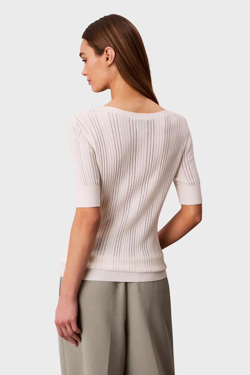Top/FINE GAUGE VISCOSE POINTELLE SS 4