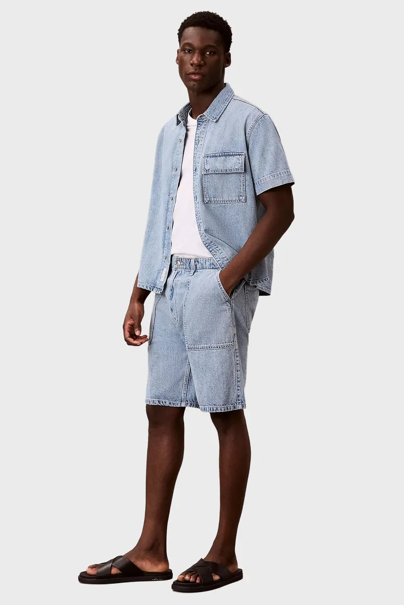 Pantaloni scurti/LINEN DENIM UTLITY SHORT SHALLOW 3