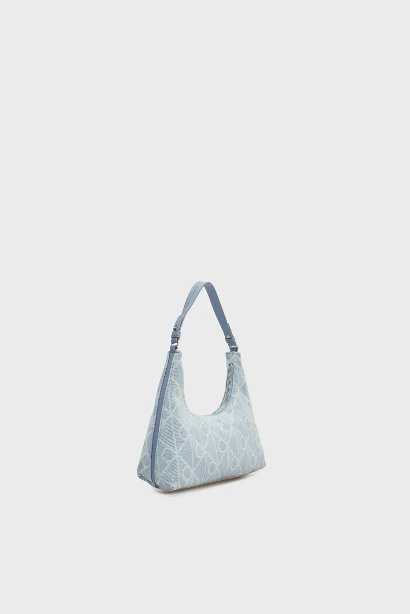 Geanta/EMBLEM AOP DENIM SHOULDER BAG 3