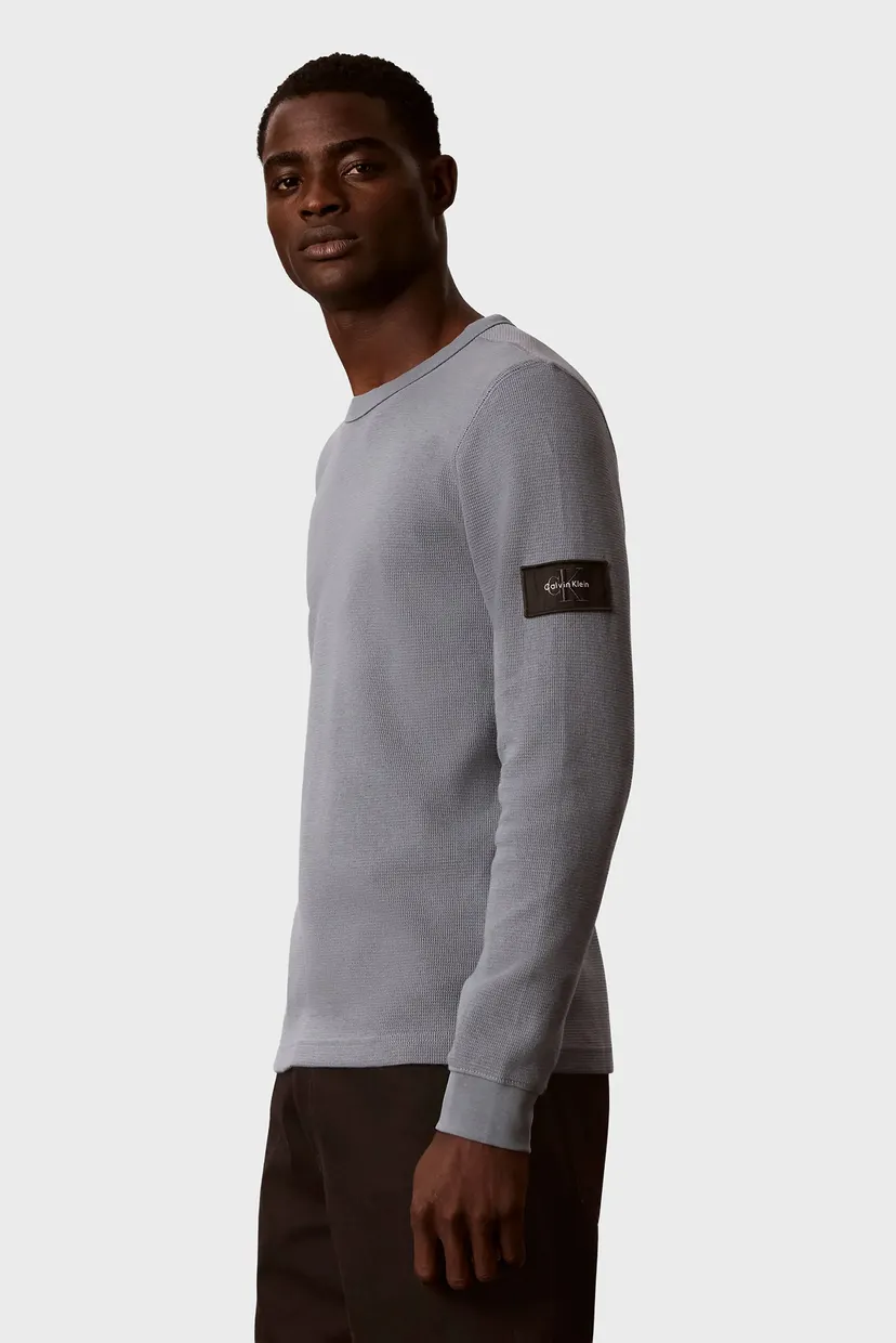 Maneca lunga/LS WAFFLE BADGE CREWNK TEE 3