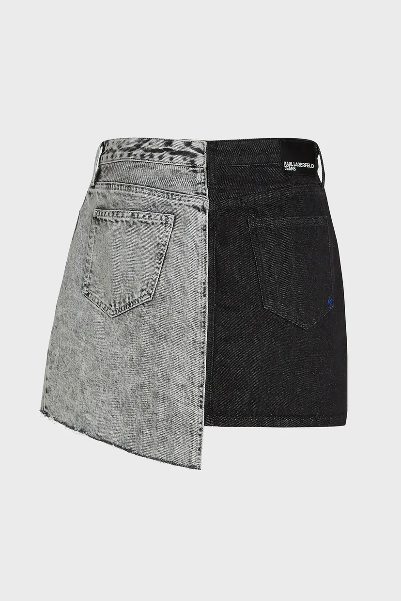 Fusta/KLJ CONTRAST DENIM MINI SKIRT 6