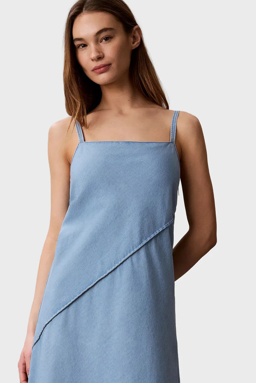 Rochie/BIAS CUT DENIM SOFT DRESS LIGHTW 4