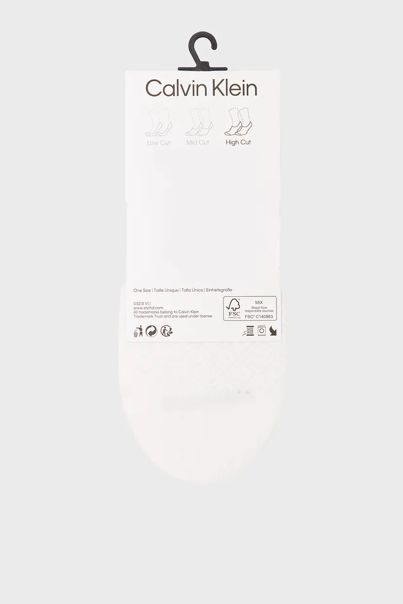 Следы/CK WOMEN FOOTIE HIGH CUT 2P DI 3