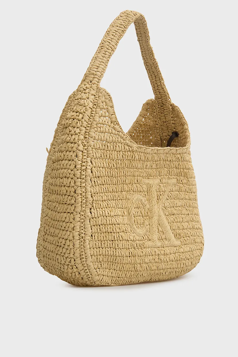 Geanta/BOLD CK RAFFIA LG SHOULDER BAG 3